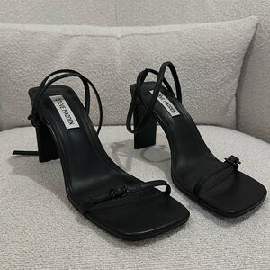 Steve Madden Black Strappy Heels